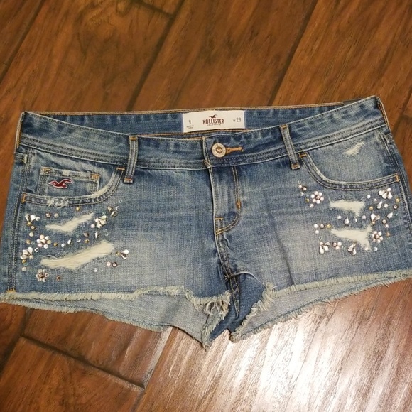 Hollister Pants - NWT Hollister denim shorts w/bling!